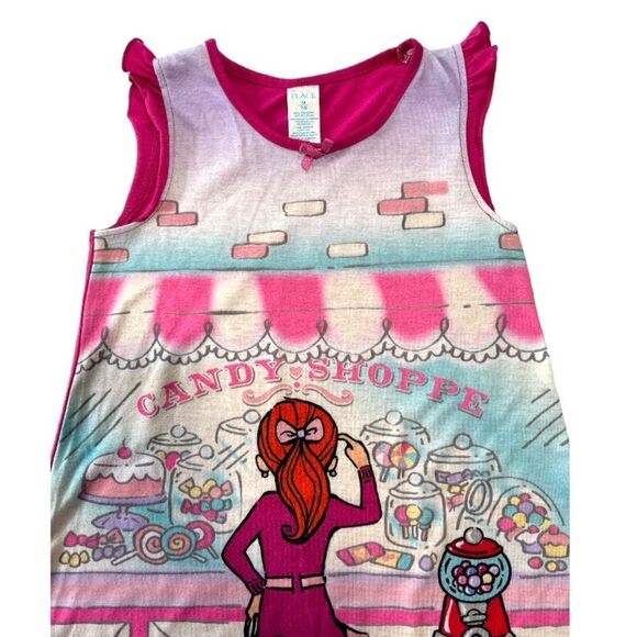 The Children’s Place | Girls Purple Pink Print Sleeveless Nightgown Pajamas Pjs - Picture 2 of 16